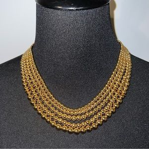 Gold stacked Jewelry Set